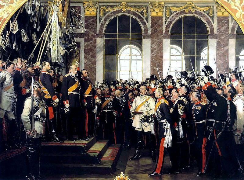 Proclamation of Wilhelm I as German Emperor in the Hall of Mirrors, Versailles, January 18th, 1871 (Anton von Werner) (1843-1915) Bismarck Museum